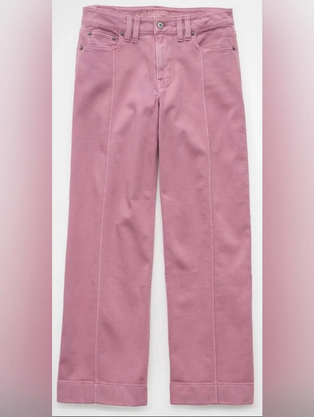 Cute American Eagle Outfitters Mauve Stretch Wide-Leg Utility Jeans, Sz 6! 🍁 - Picture 6 of 8